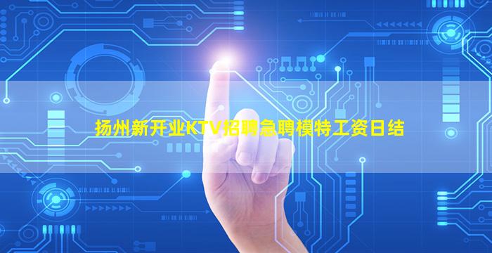 扬州新开业KTV招聘急聘模特工资日结